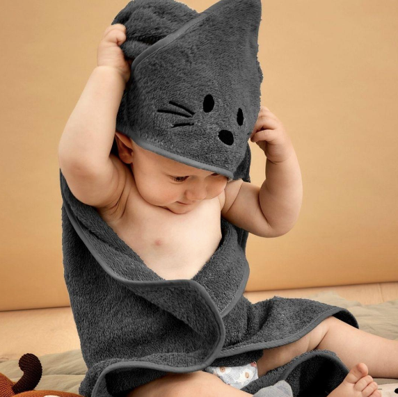Aki Hooded Baby Towel VARIOUS COLOURS