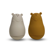 Joa Silicone Bath Toy 2 Pack - Cream / Brown Mix
