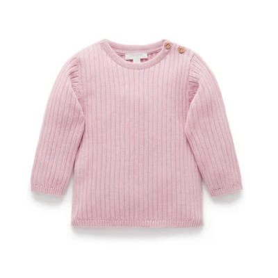 Fine Rib Jumper - Marshmallow Melange