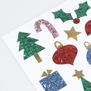 Christmas Icon Chunky Glitter Stickers