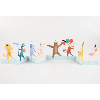 Animal Parade Birthday Card