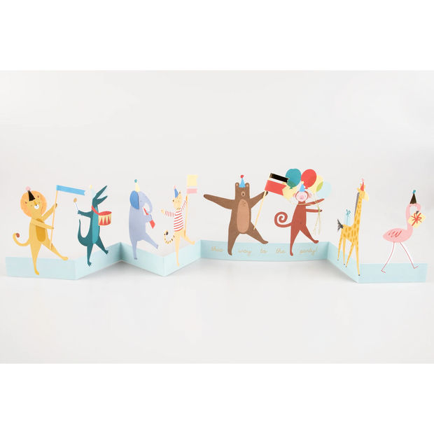 Animal Parade Birthday Card