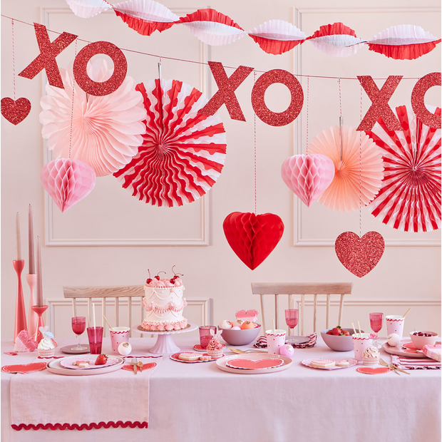 Honeycomb Hearts Garland