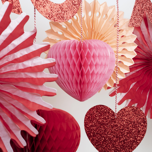 Honeycomb Hearts Garland