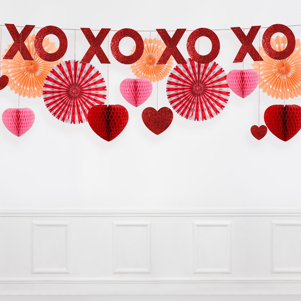 Honeycomb Hearts Garland