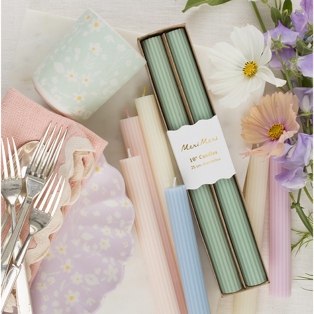 Sage Green Table Candles