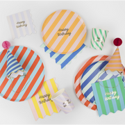 Stripe Happy Birthday Small Napkins