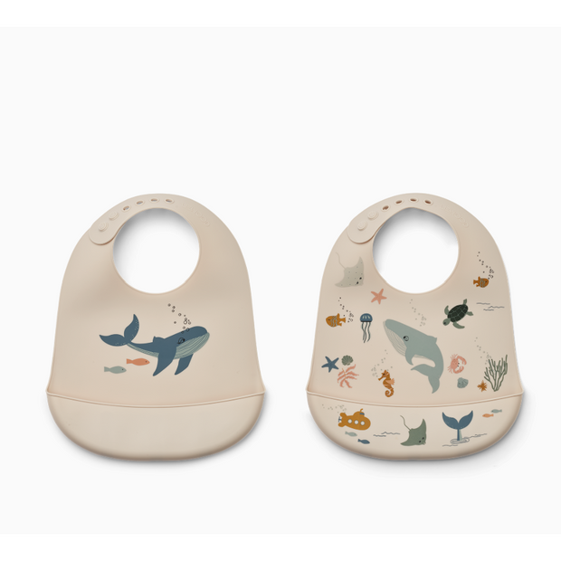 Tilda Silicone Bib 2 pack VARIOUS COLOURS PRE ORDER