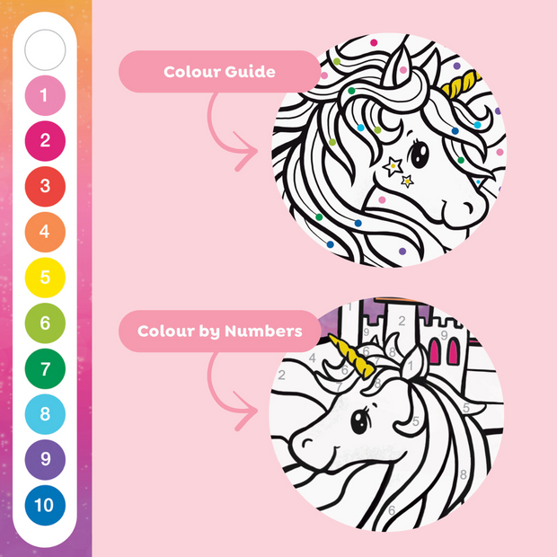 Colour By Numbers - Unicorn Dreaming