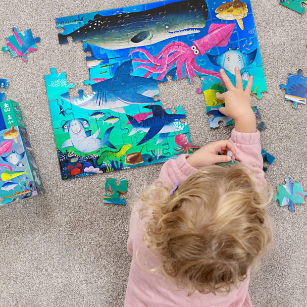 Shimmering Shark Foil Puzzle 60pc