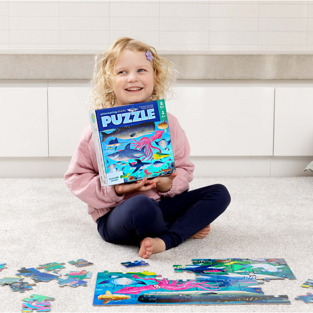 Shimmering Shark Foil Puzzle 60pc