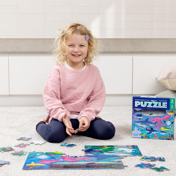 Shimmering Shark Foil Puzzle 60pc