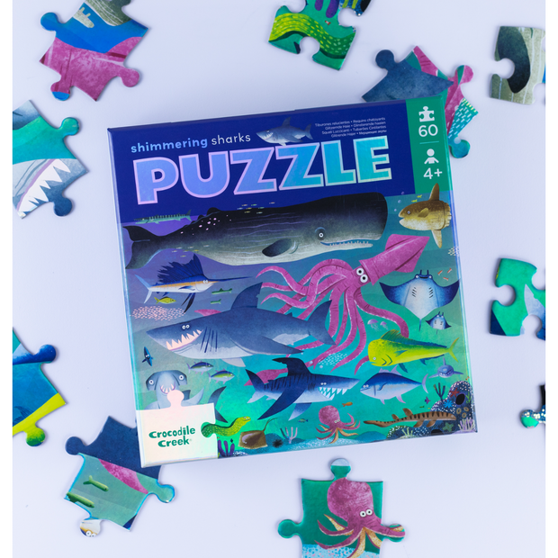 Shimmering Shark Foil Puzzle 60pc