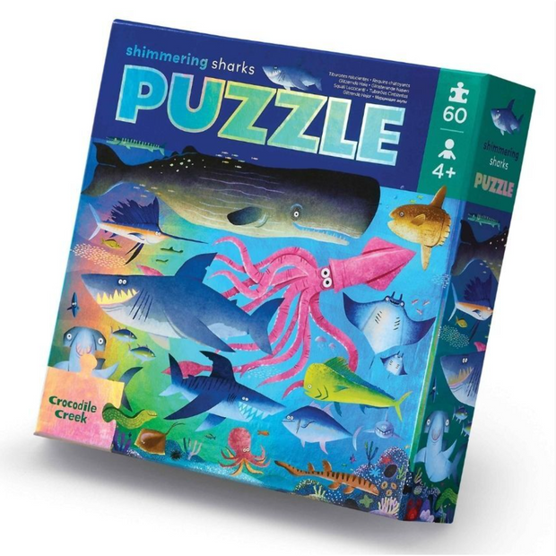 Shimmering Shark Foil Puzzle 60pc