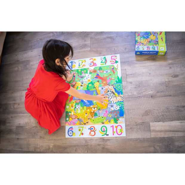 1 to 10 Giant Puzzle 54pc - Jungle