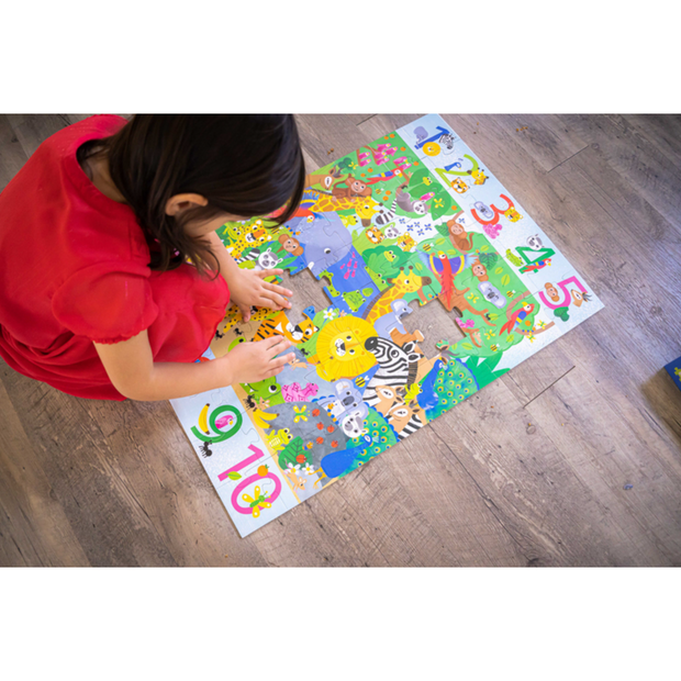 1 to 10 Giant Puzzle 54pc - Jungle