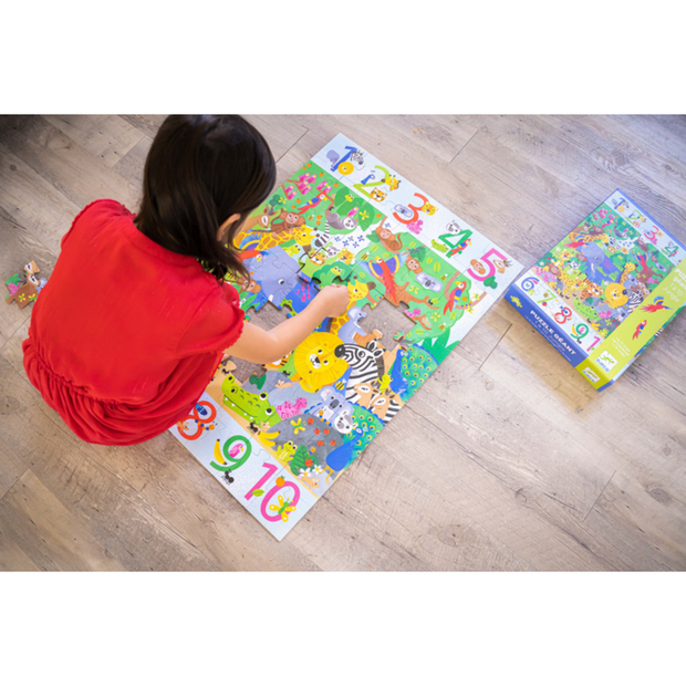 1 to 10 Giant Puzzle 54pc - Jungle