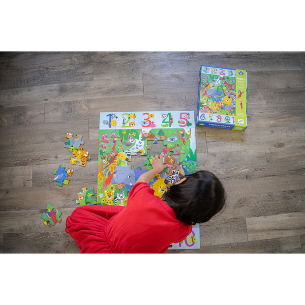 1 to 10 Giant Puzzle 54pc - Jungle