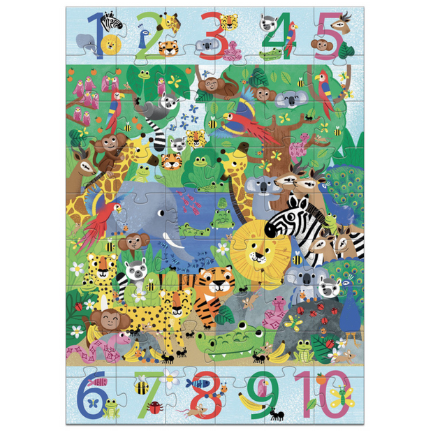 1 to 10 Giant Puzzle 54pc - Jungle