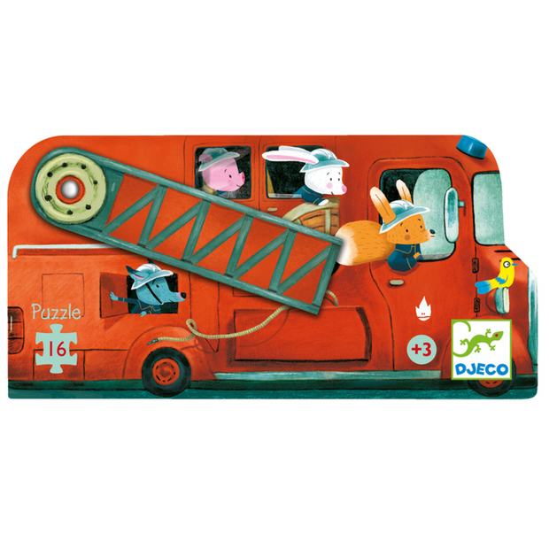 The Fire Truck 16pc Silhouette Puzzle