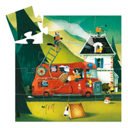 The Fire Truck 16pc Silhouette Puzzle