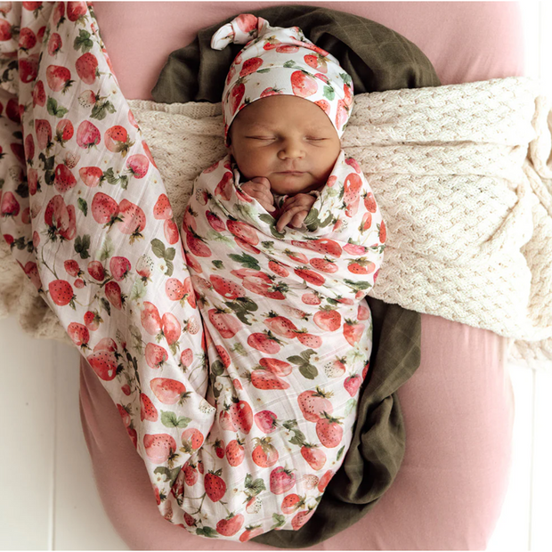 Strawberry Organic Muslin Wrap