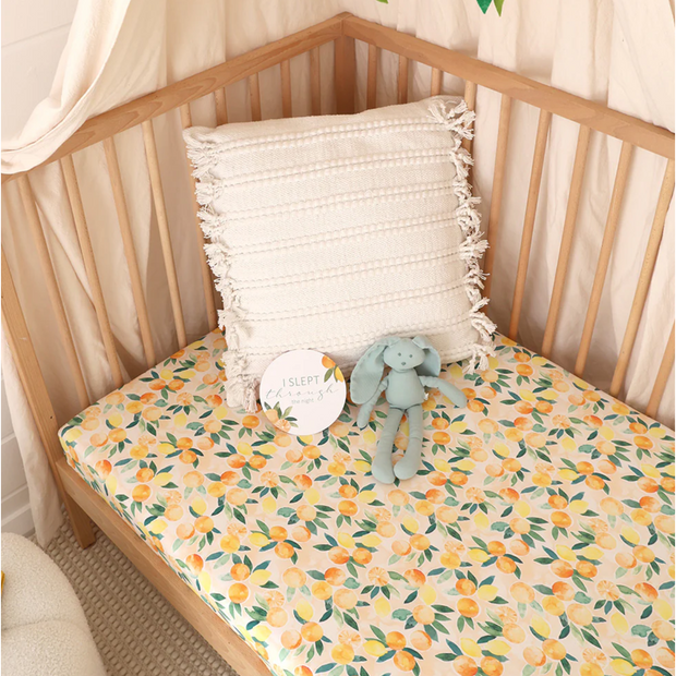 Sunny Citrus Fitted Cot Sheet