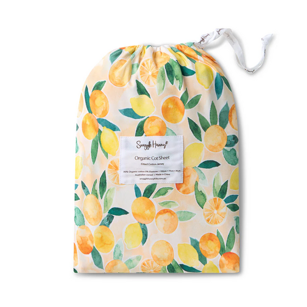 Sunny Citrus Fitted Cot Sheet