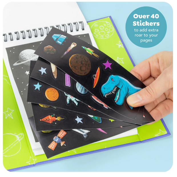 Colouring Set - Dinos in Space