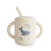 Silicone Training Cup + Straw VARIOUS COLOURS