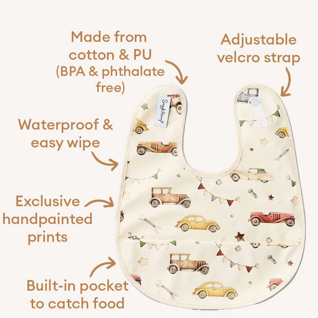 Vintage Cars Snuggle Bib
