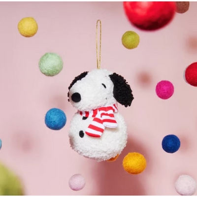 Snoopy ECO Tiny Teddy Cream Snowman 10cm
