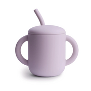 Silicone Training Cup + Straw VARIOUS COLOURS