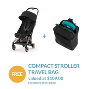 Coya Travel Pram VARIOUS COLOURS + FREE Compact Stroller Travel Bag