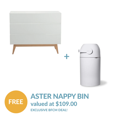 Tommi Chest + FREE Aster Nappy Bin