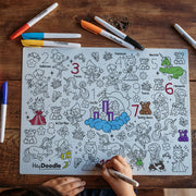Hey Doodle Reusable Colouring Silicone Placemat VARIOUS STYLES
