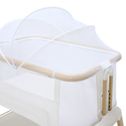 Alfie Bedside Bassinet - White/Natural