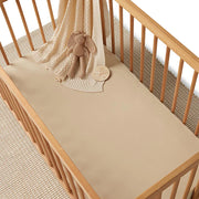 Fitted Cot Sheet - Pebble