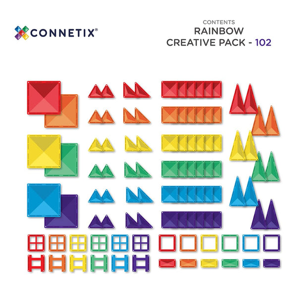 102 Piece Rainbow Creative Pack