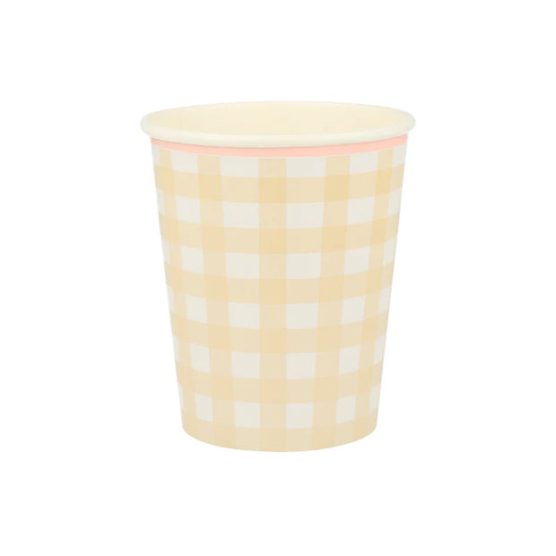 Gingham Cups