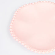 Pink Dot Edged Flower Compostable Side Plates