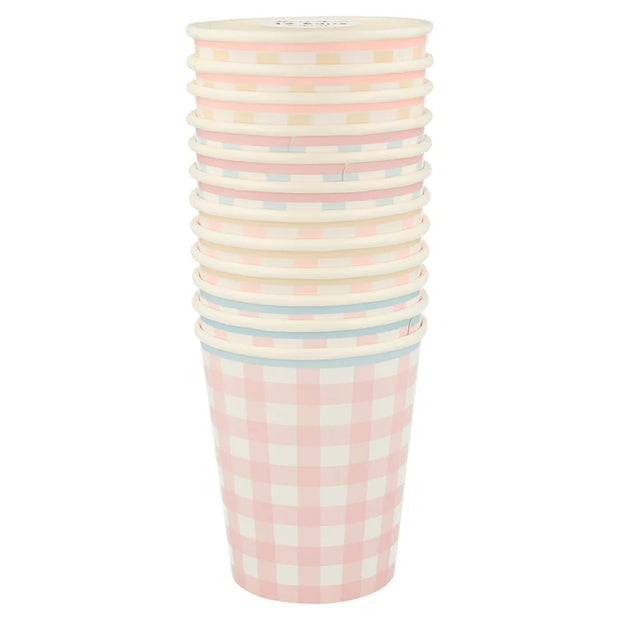 Gingham Cups