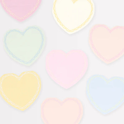 Pastel Heart Small Napkins