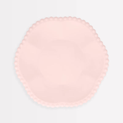Pink Dot Edged Flower Compostable Side Plates
