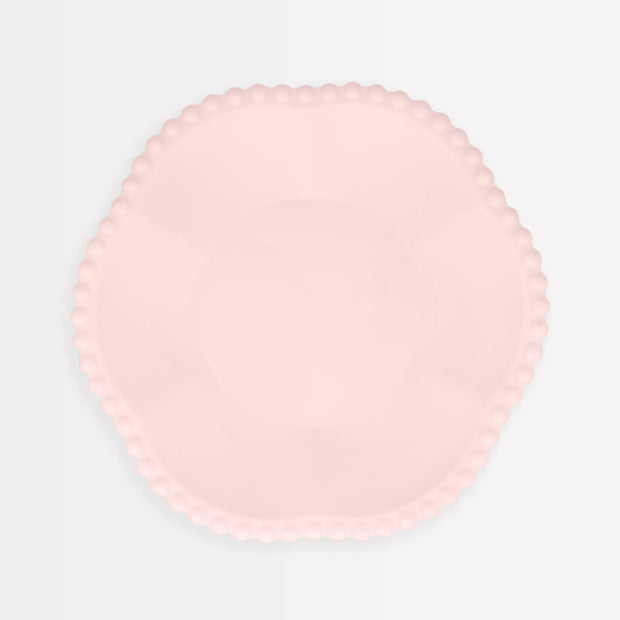 Pink Dot Edged Flower Compostable Side Plates