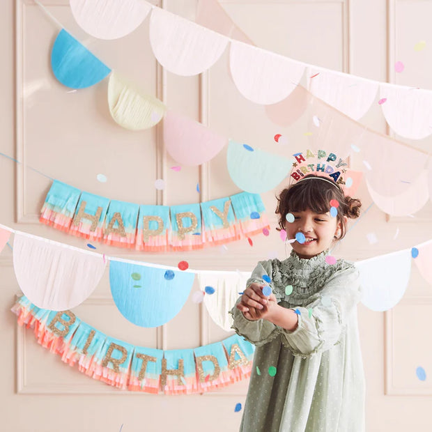 Rainbow Happy Birthday Fringe Garland