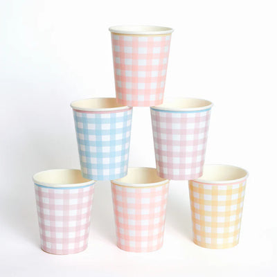 Gingham Cups