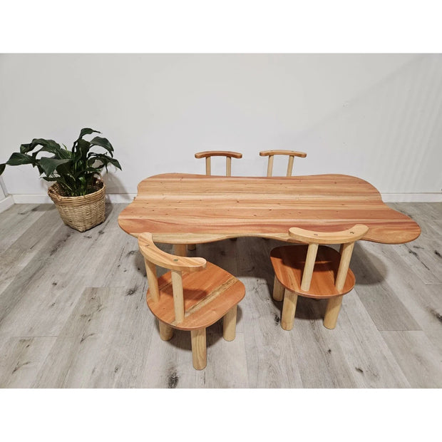 Hardwood Cloud Table and Chairs