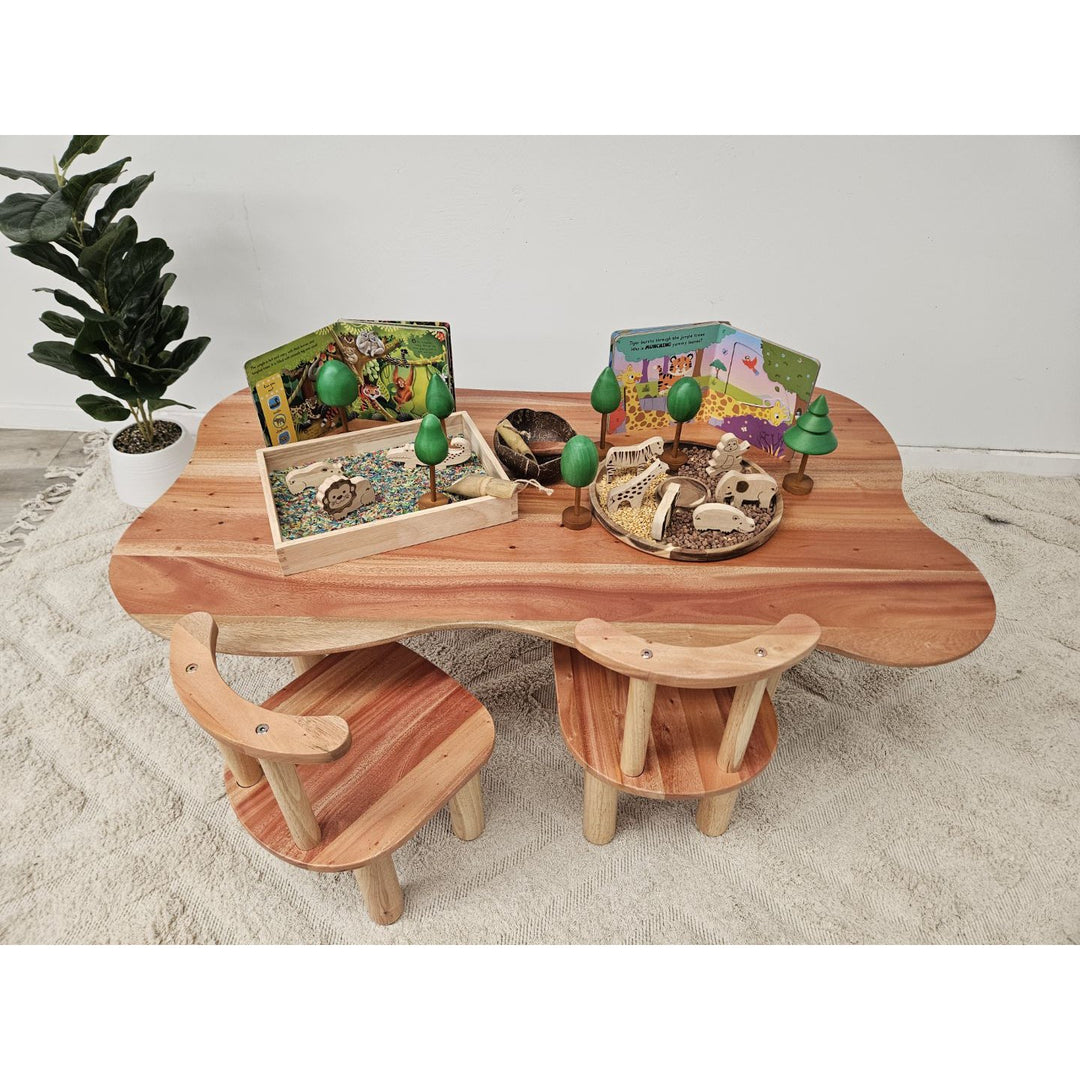 Rustic kids table and chairs on sale