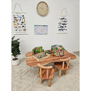 Hardwood Cloud Table and Chairs